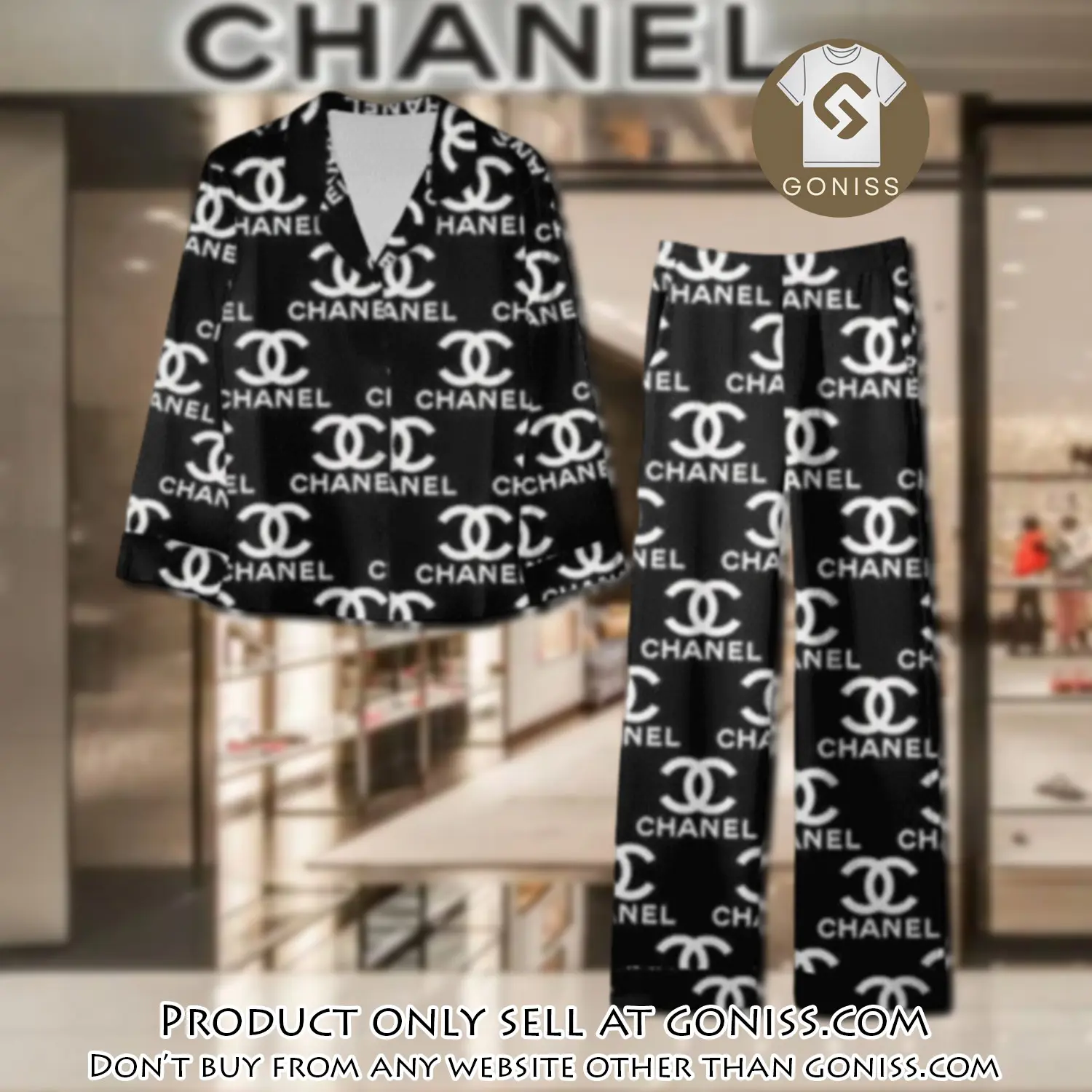 Trending luxury chanel satin pajama set pjs1041 gn1221918
